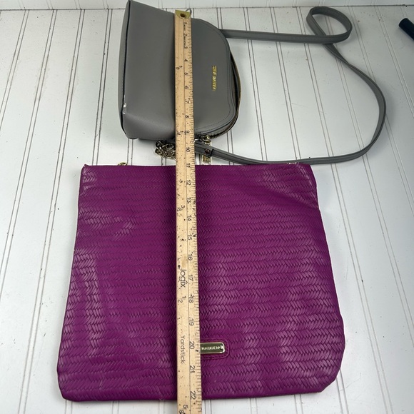 Steve Madden 3PC Handbag Set Crossbody Purse Pink Clutch Black Wallet Bundle - Picture 10 of 13